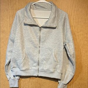 Light Gray Zip-Front Women's Jacket